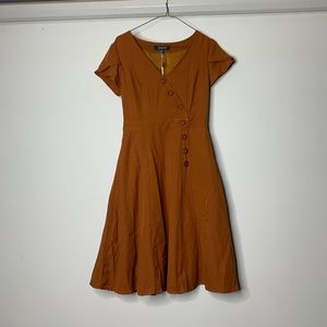 ModCloth Vintage style dress in rust